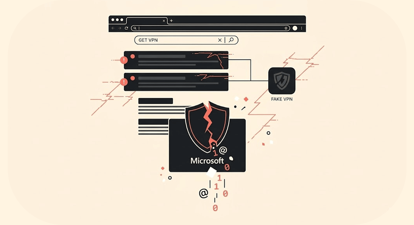 Microsoft、認証情報を盗むために偽のVPNアプリを拡散するSEOポイズニングキャンペーンについて警告