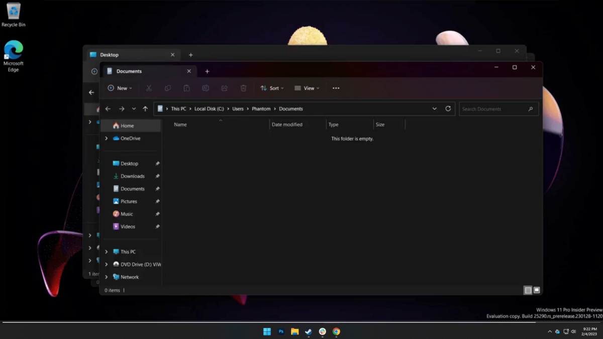 新しいWindows11 Dev Build 25290は、ファイルエクスプローラーに隠された機能をもたらします