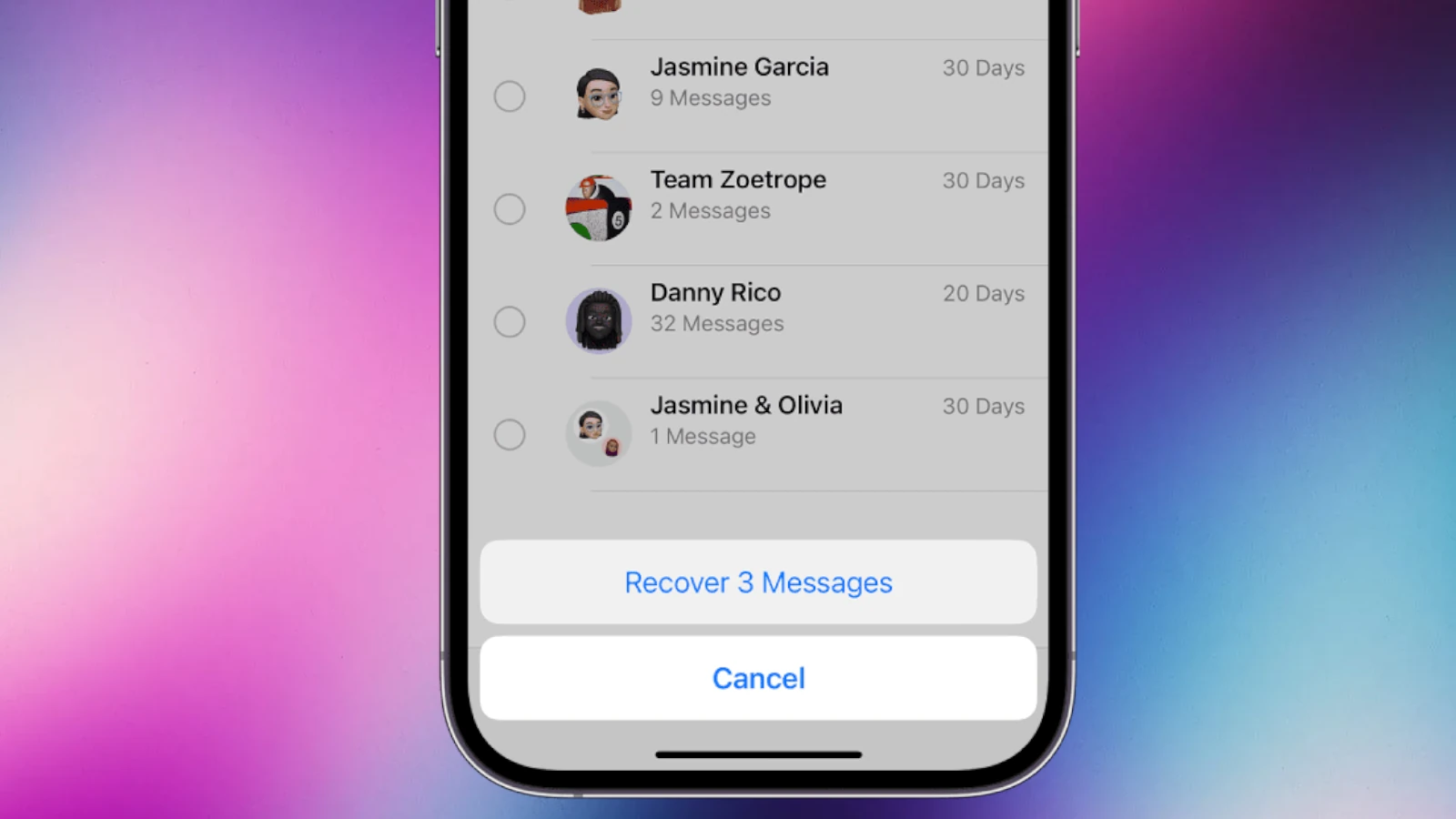 iPhoneで知らないメッセージを見る方法