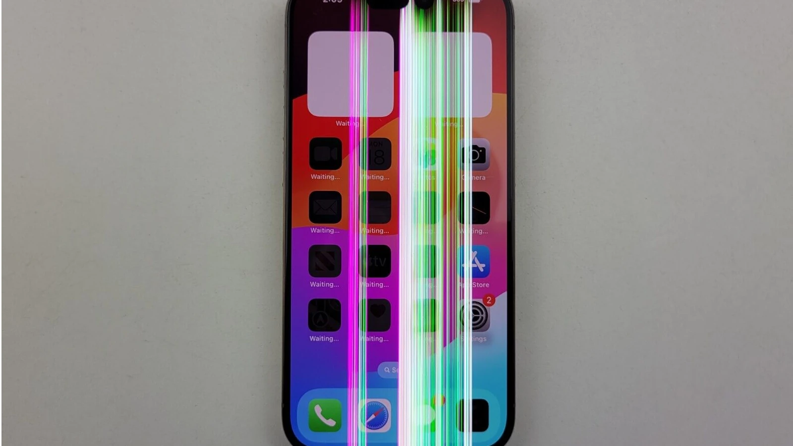 iPhone画面の縦線を修正する方法